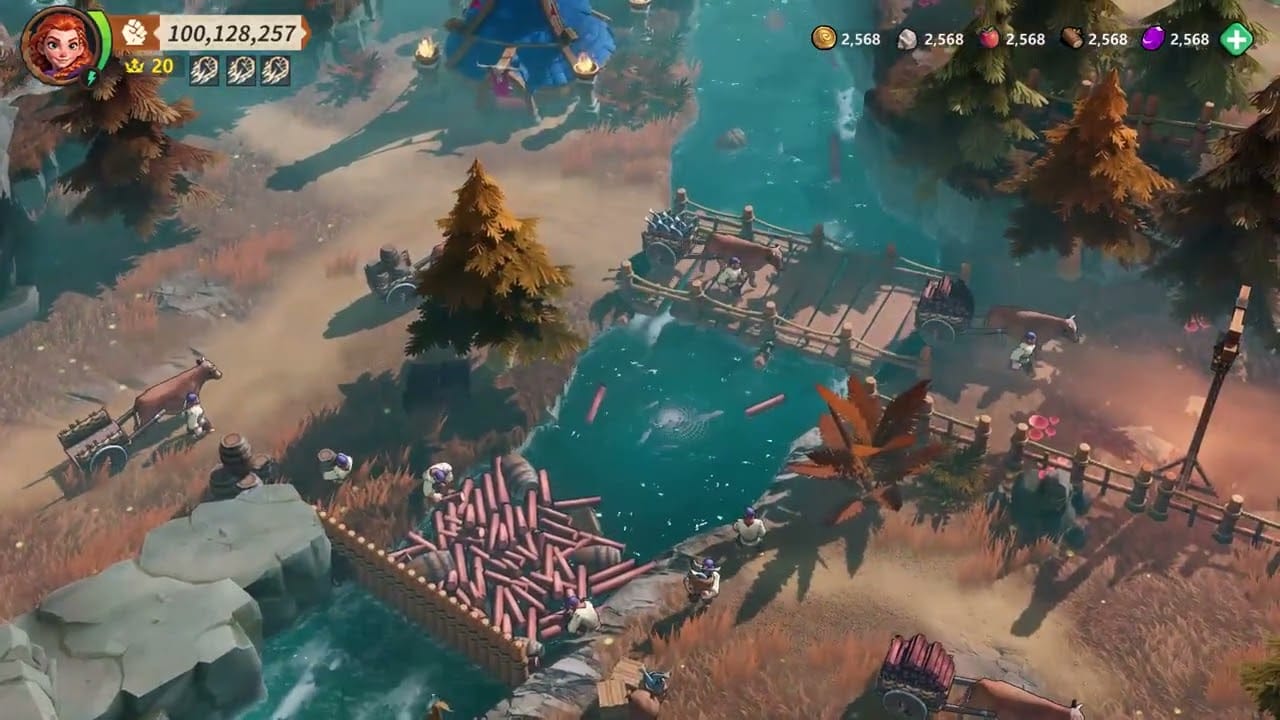 Fate War Oyunundan bir kabile yerleşimi görüntüsü